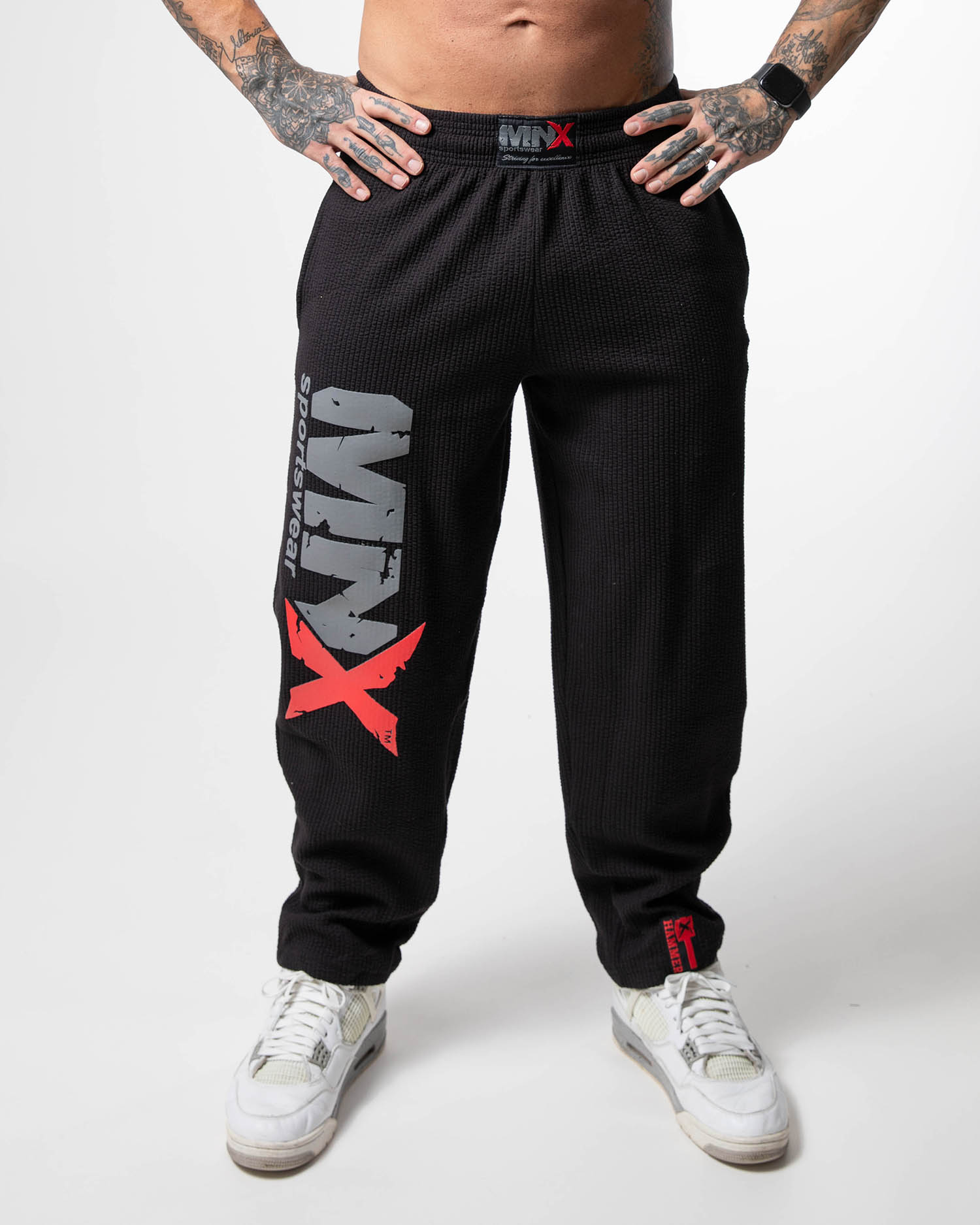 MNX Pantalones acanalados Hammer, negro - Image 3