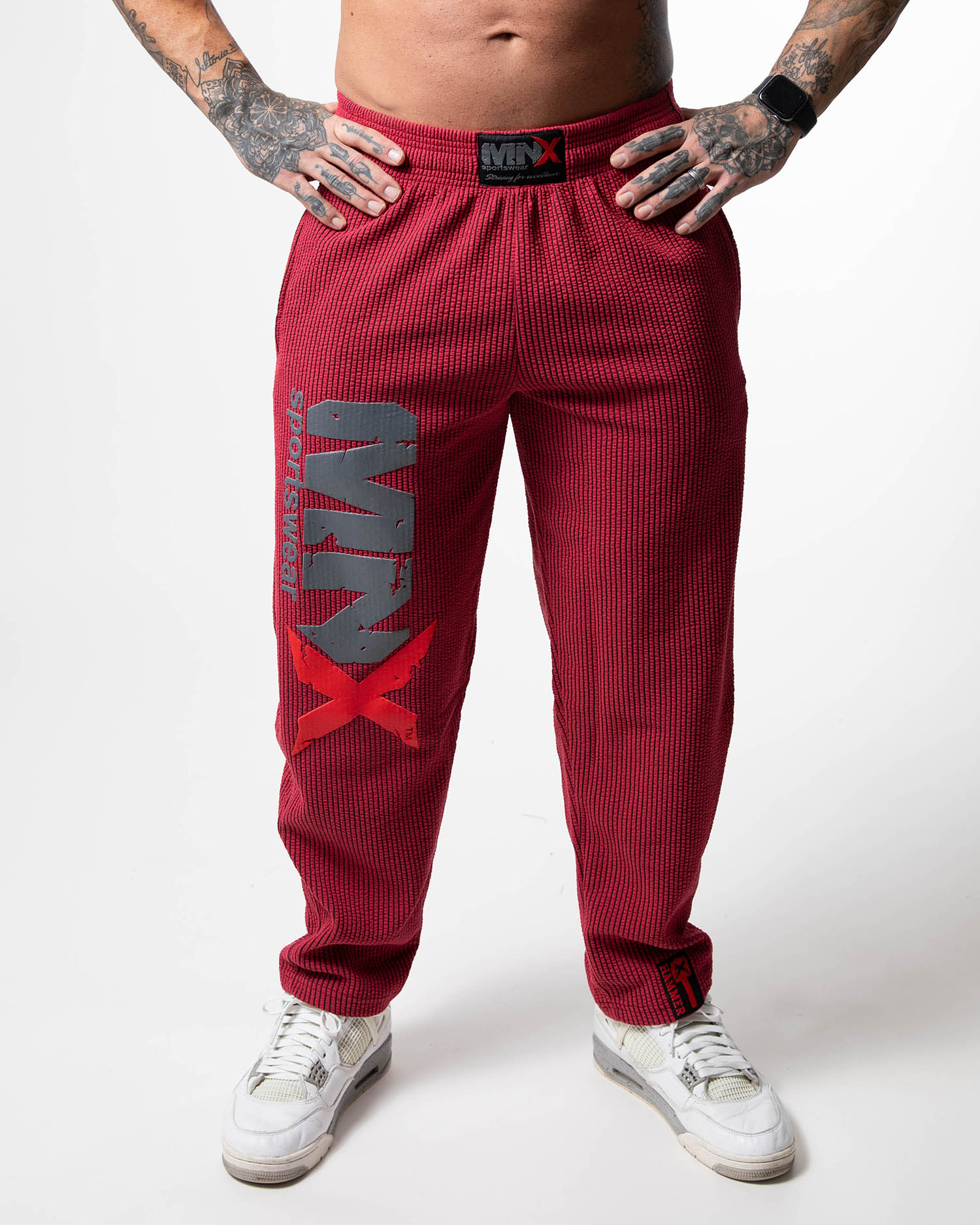 MNX Pantalones acanalados Hammer, rojo - Image 4