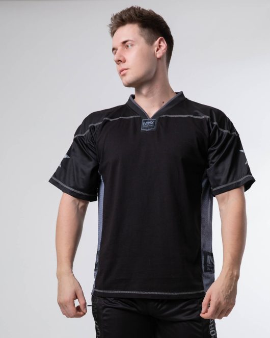Cotton football jersey, black