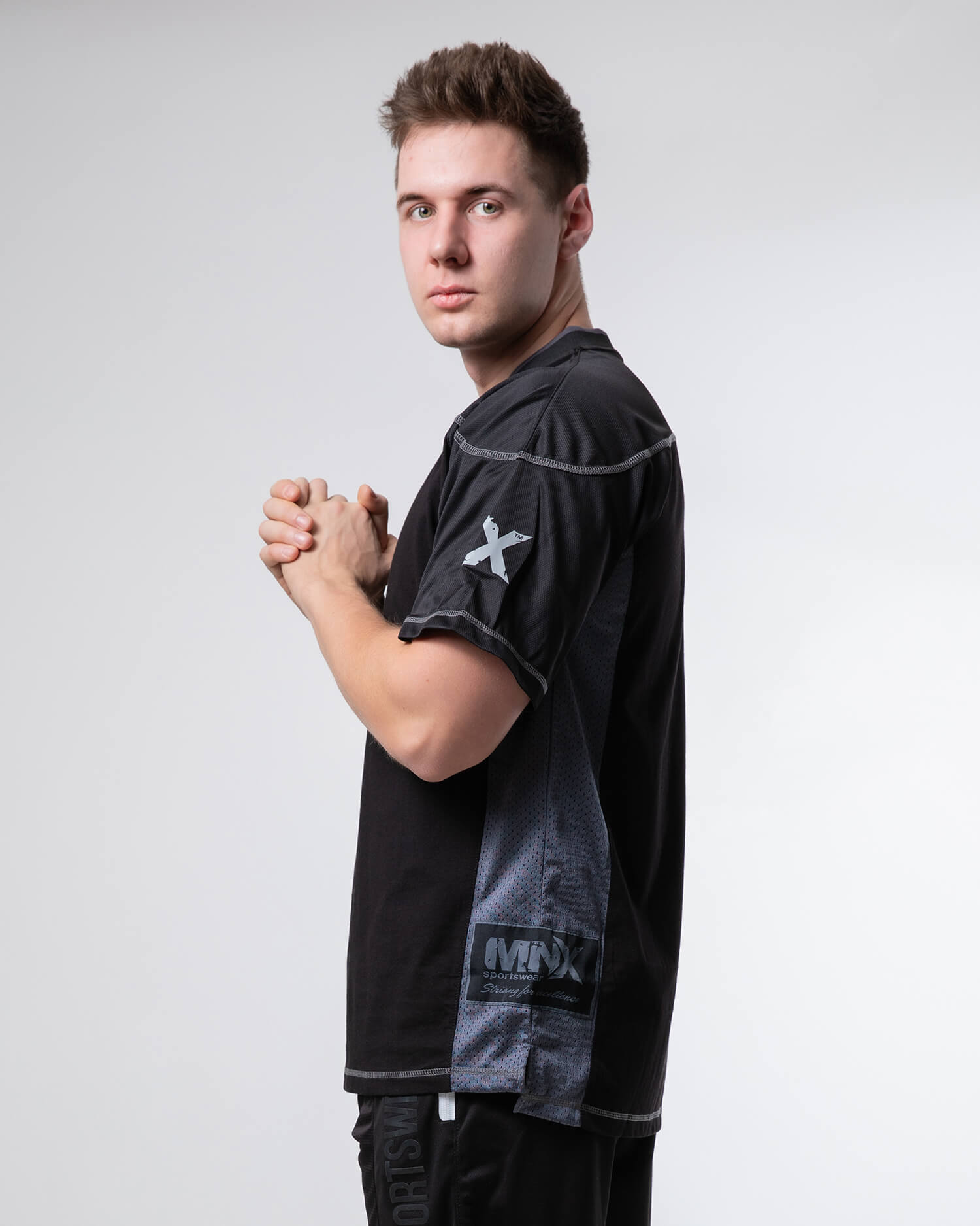 Cotton football jersey, black - Image 4