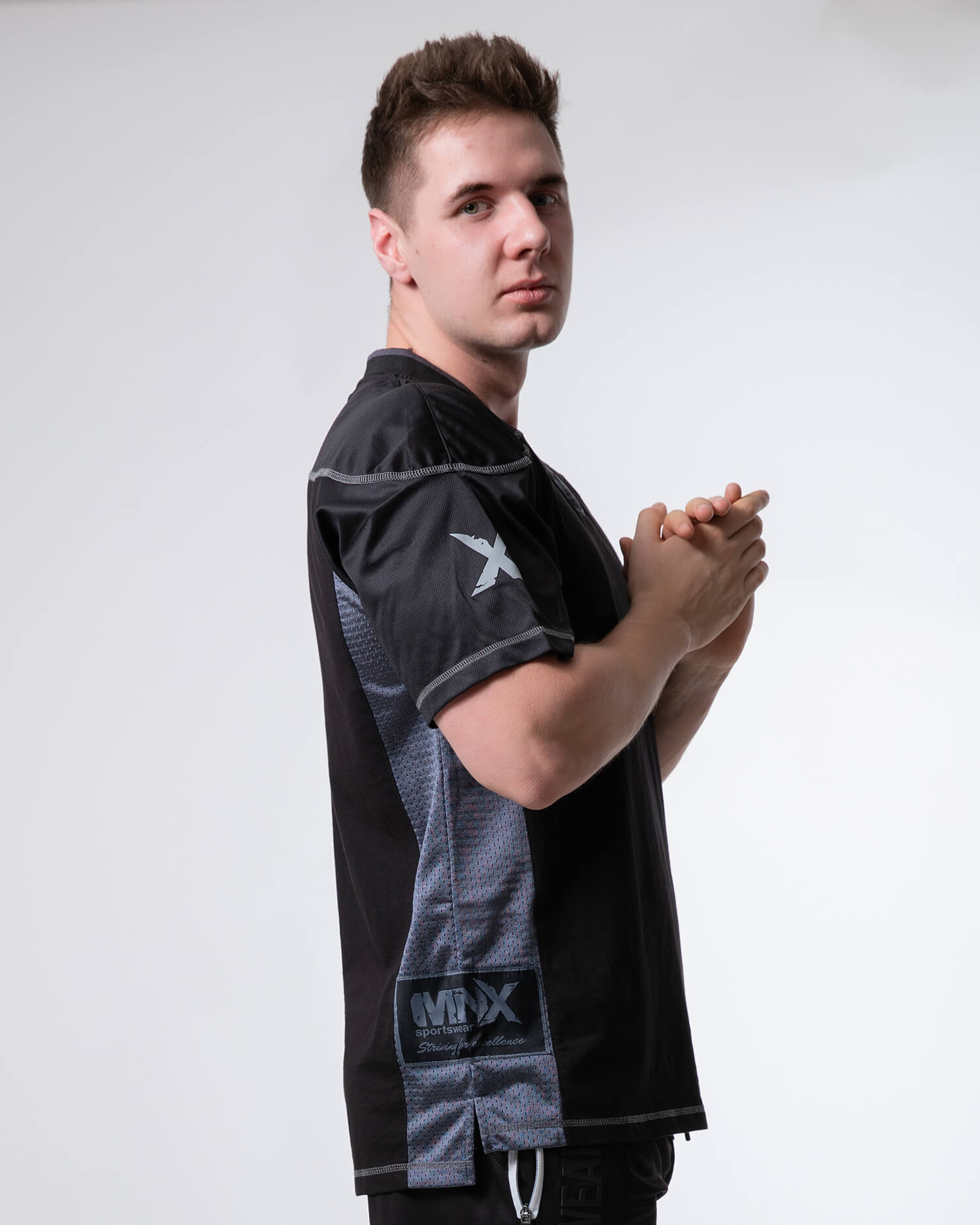 Cotton football jersey, black - Image 3