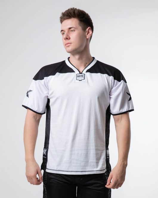 Cotton football jersey, white
