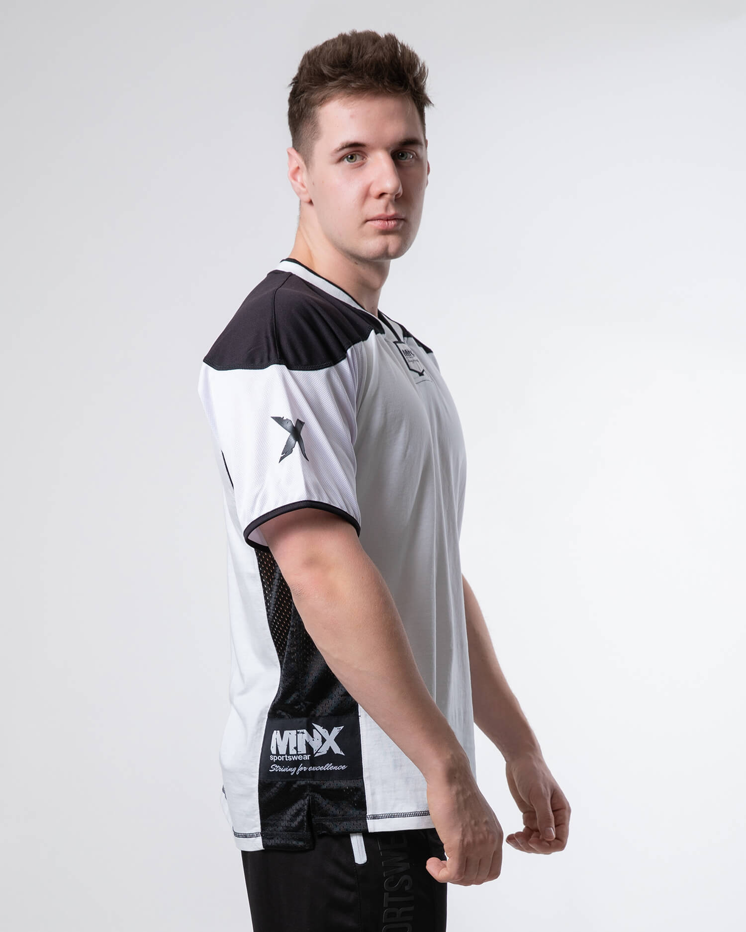 Cotton football jersey, white - Image 3