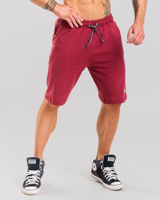 MNX Classic cotton shorts 02, burgundy