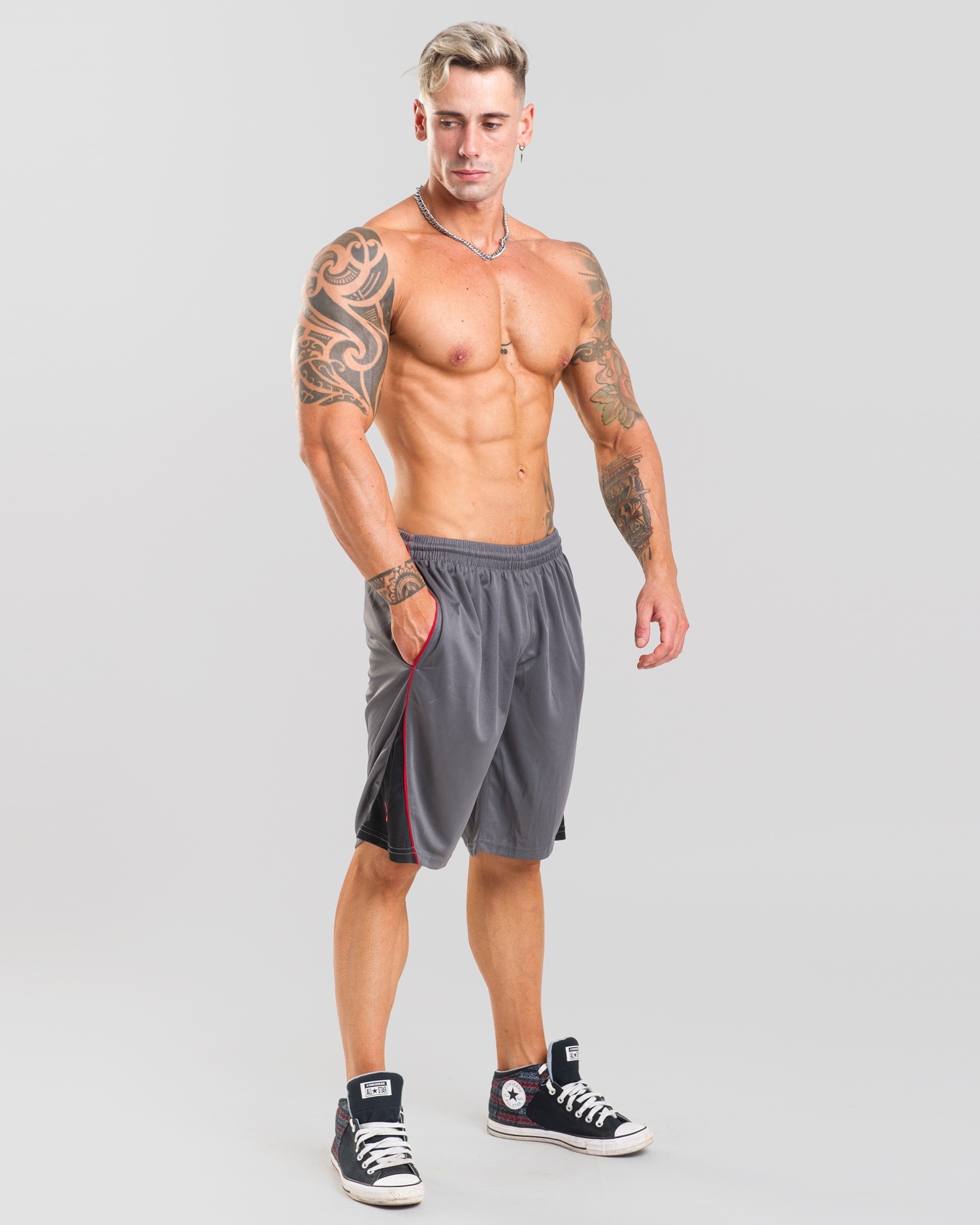 MNX Basketball mesh shorts, gray - Image 3