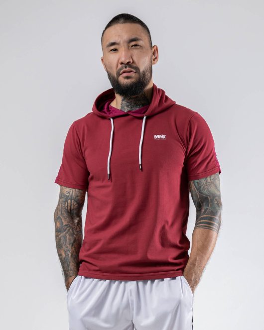 MNX Hooded T-shirt, burgundy