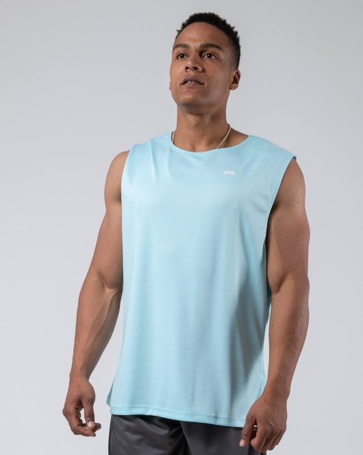 MNX Mesh sleeveless top, blue