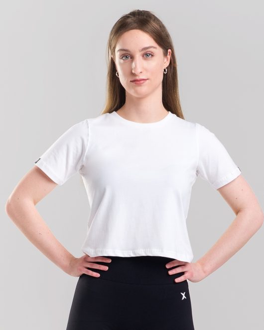 MNX Women's cropped T-shirt, white