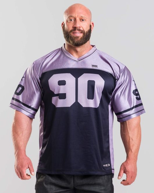 MNX Football jersey no. 90, grey & black