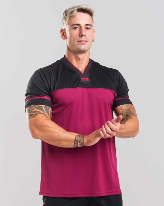 MNX T-shirt jersey, burgundy