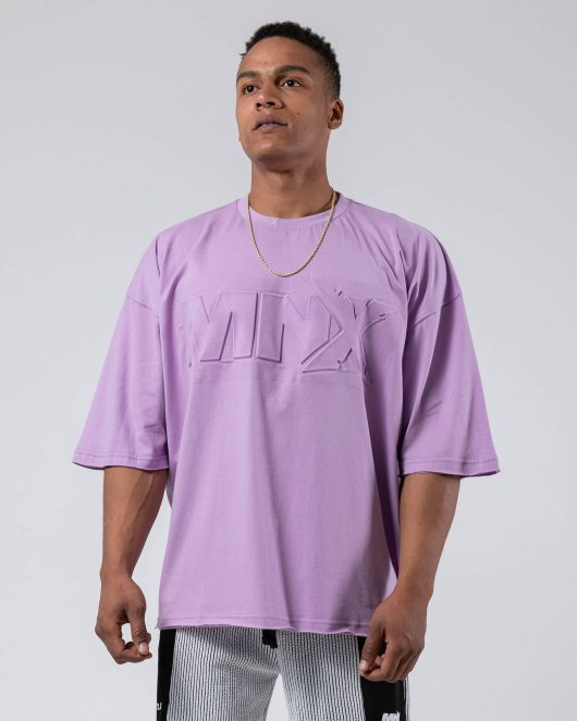 MNX Extra majica embossed, vijolična svetloba
