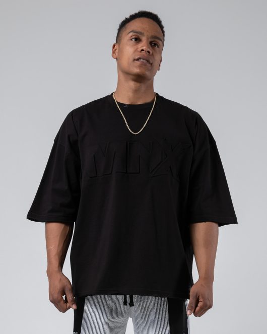 MNX Extra majica embossed, black