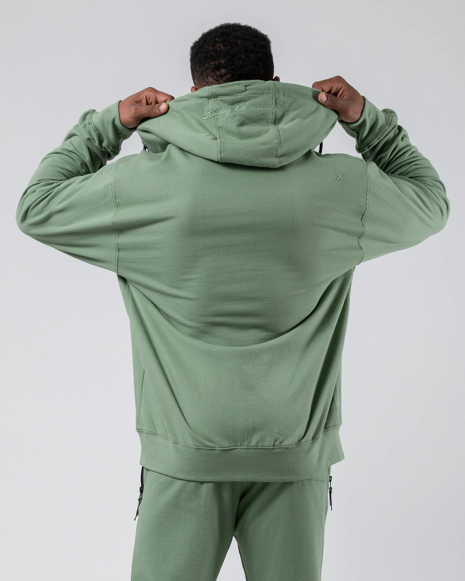 MNX Men's lightweight hoodie Aesthetic, khaki - Image 2