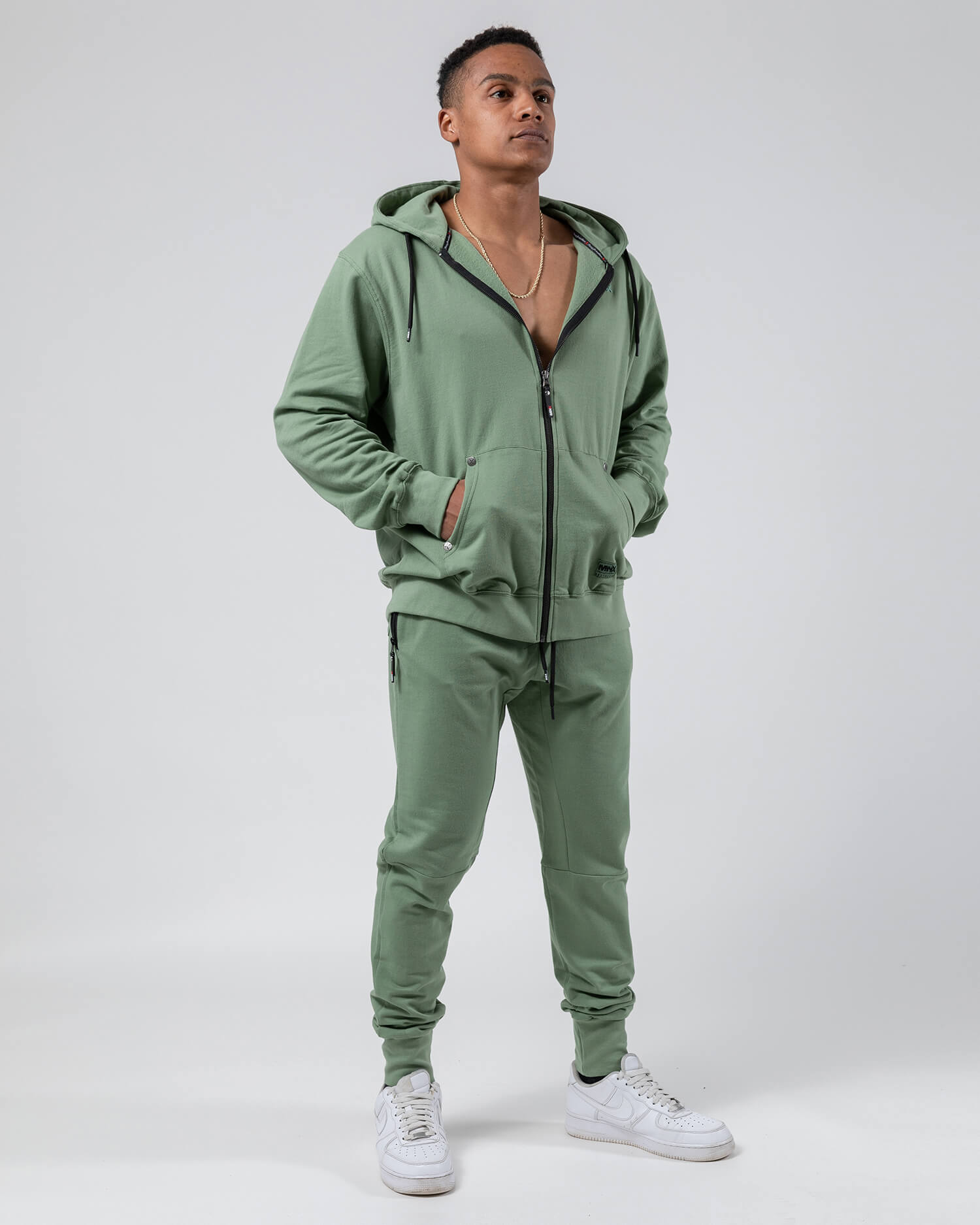 MNX Men's lightweight hoodie Aesthetic, khaki - Image 4