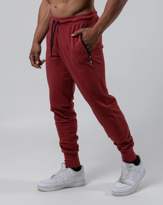 MNX Men's lightweight joggers Aesthetic, maroon