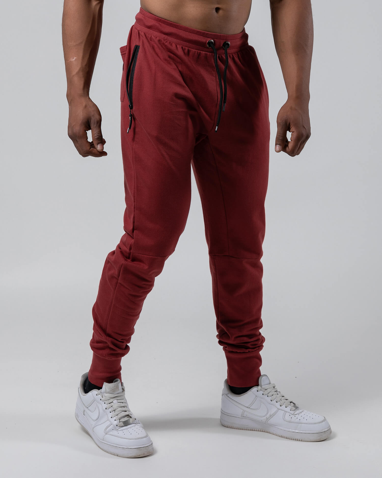 MNX Men's lightweight joggers Aesthetic, maroon - Image 4