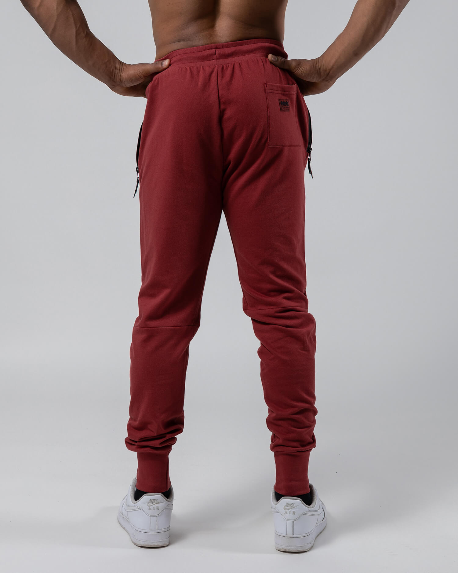 MNX Men's lightweight joggers Aesthetic, maroon - Image 2