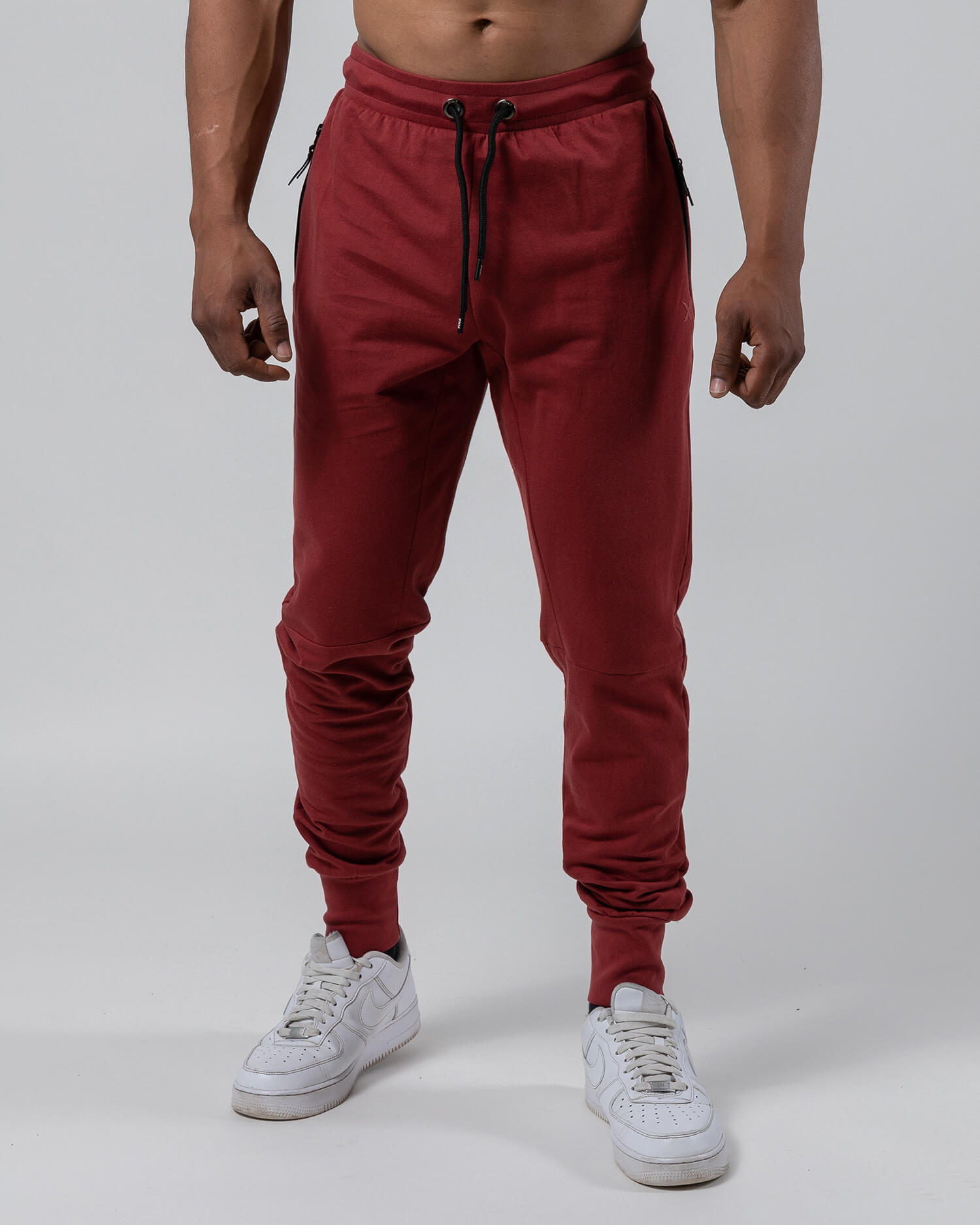 MNX Men's lightweight joggers Aesthetic, maroon - Image 3