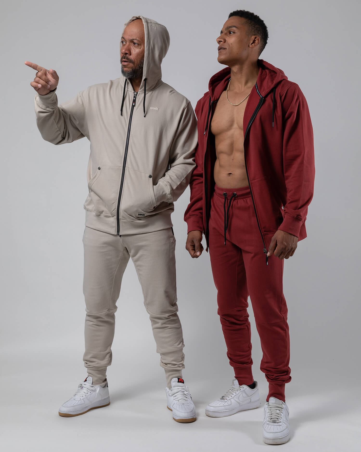 MNX Men's lightweight joggers Aesthetic, maroon - Image 5