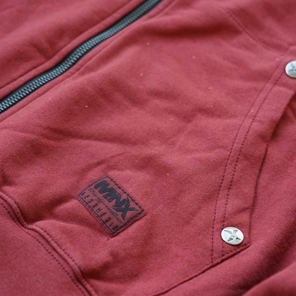 MNX Men's lightweight hoodie Aesthetic, maroon - Image 5