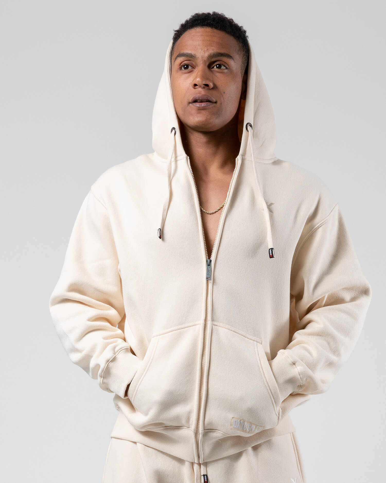 MNX Men's hoodie Oxygen, beige