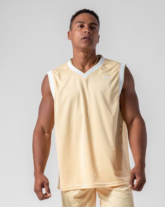 MNX Sleeveless basketball jersey, light yellow