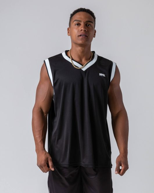 MNX sleeveless basketball jersey, black