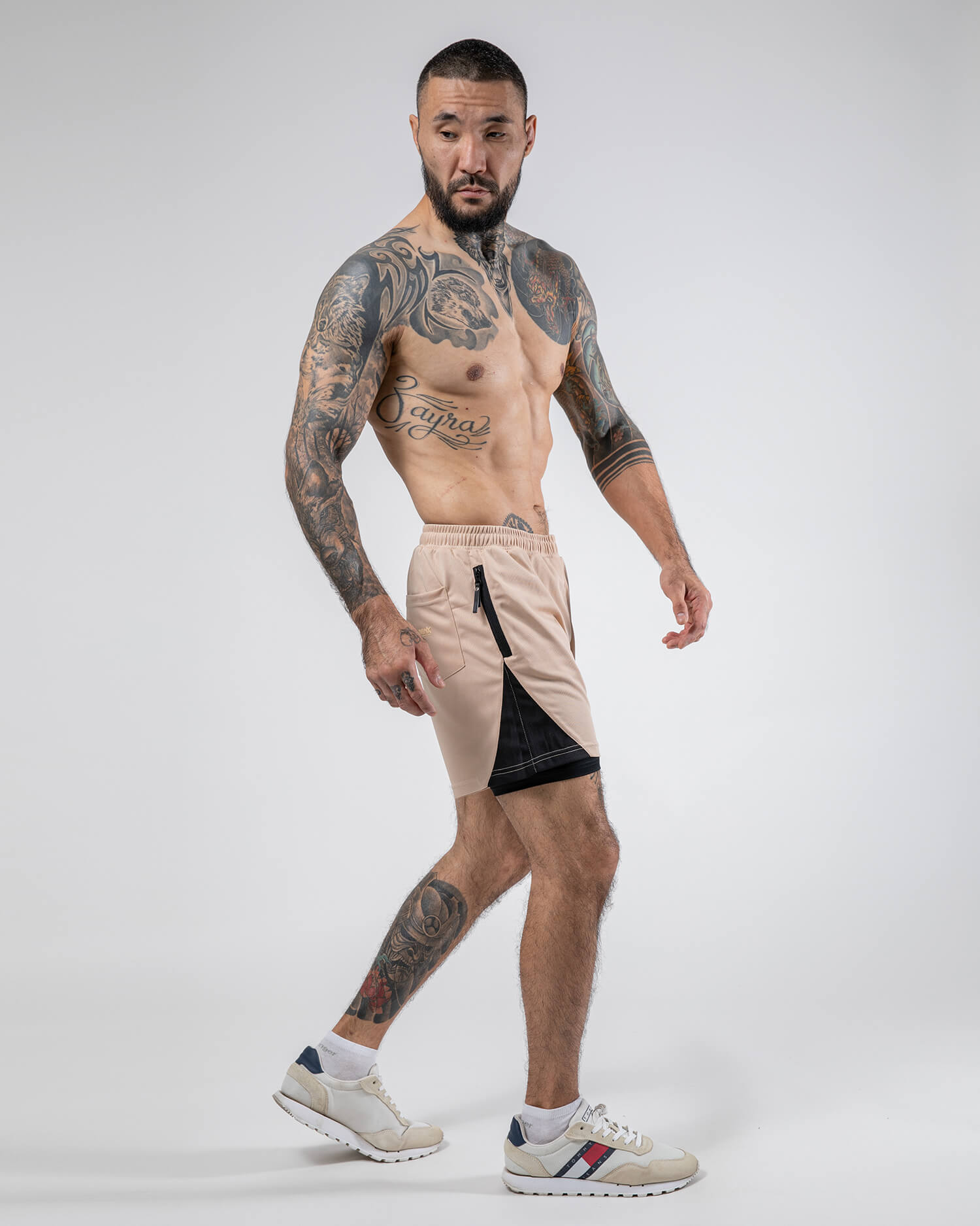 MNX Double layer shorts, sand - Image 4