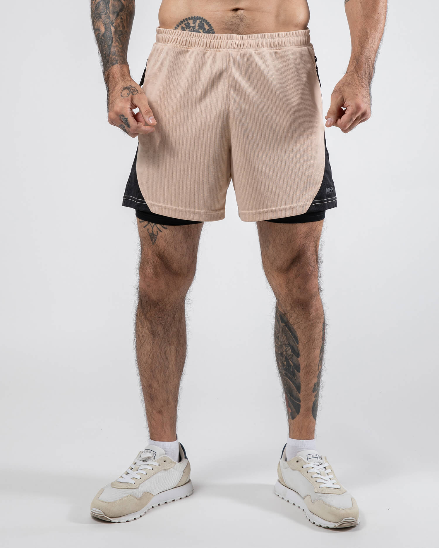 MNX Double layer shorts, sand