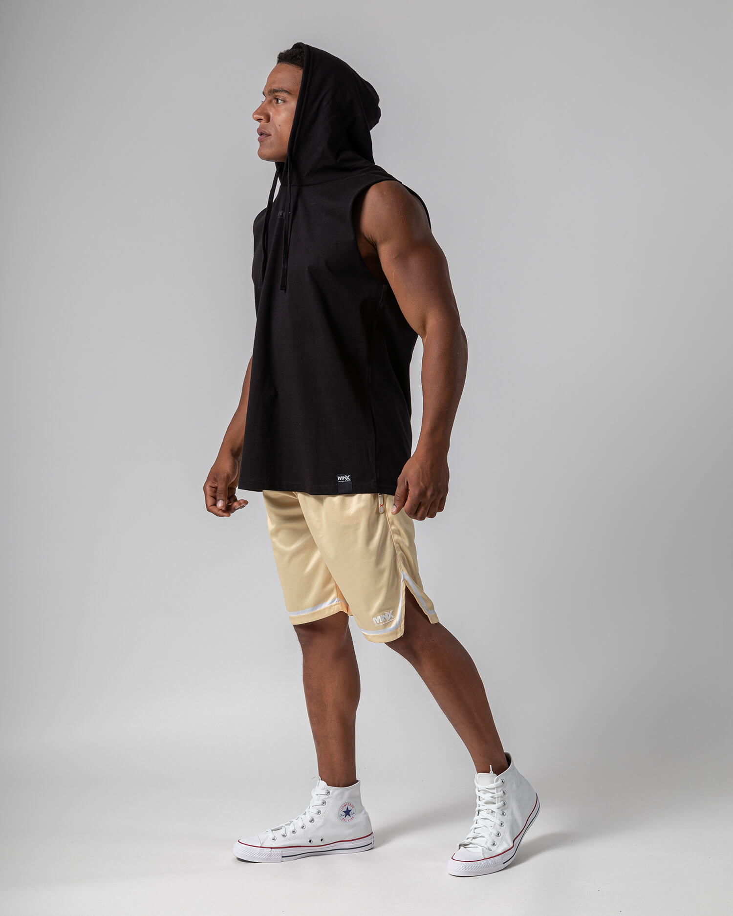 MNX Sleeveless hooded Top, black - Image 5