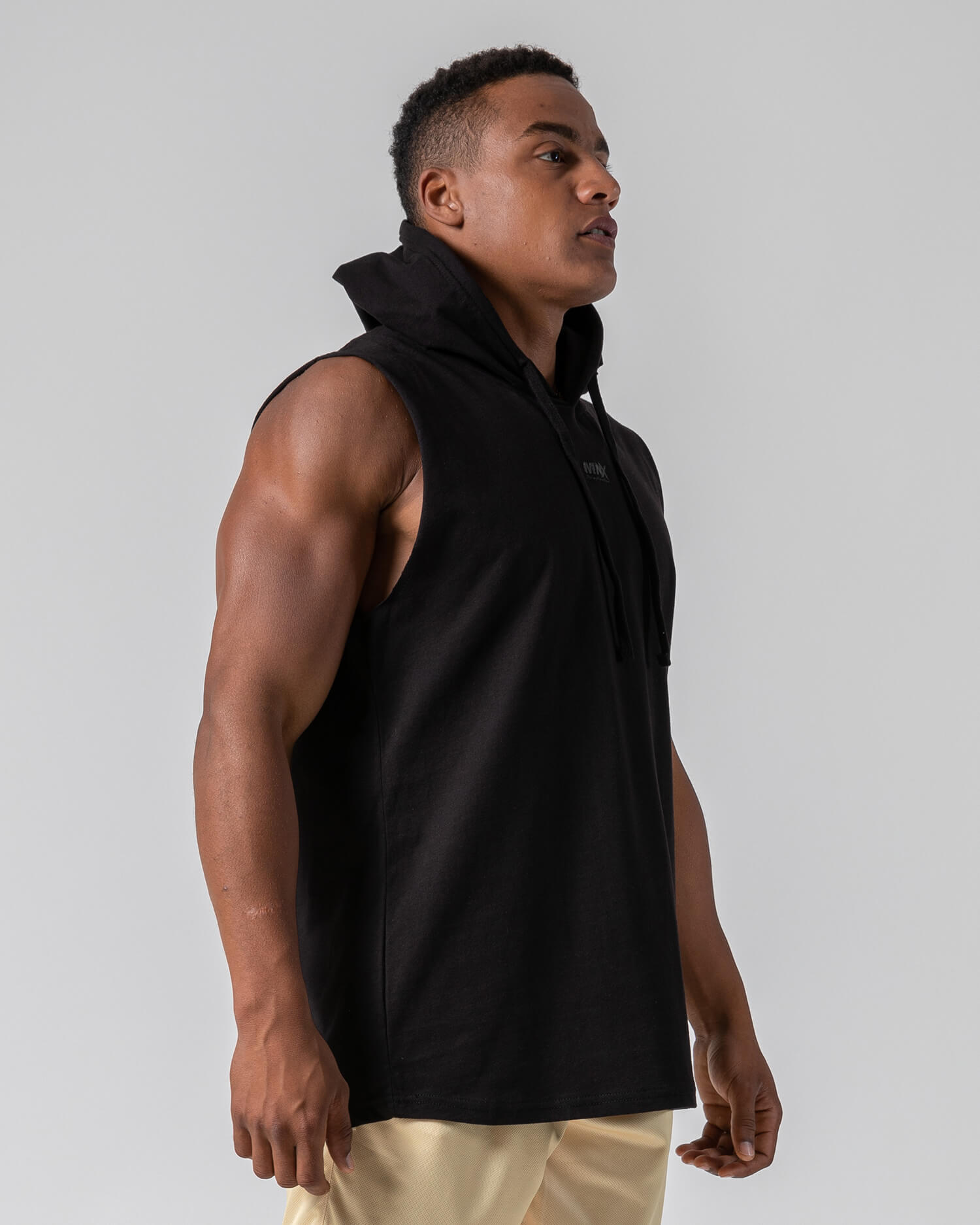 MNX Sleeveless hooded Top, black - Image 4