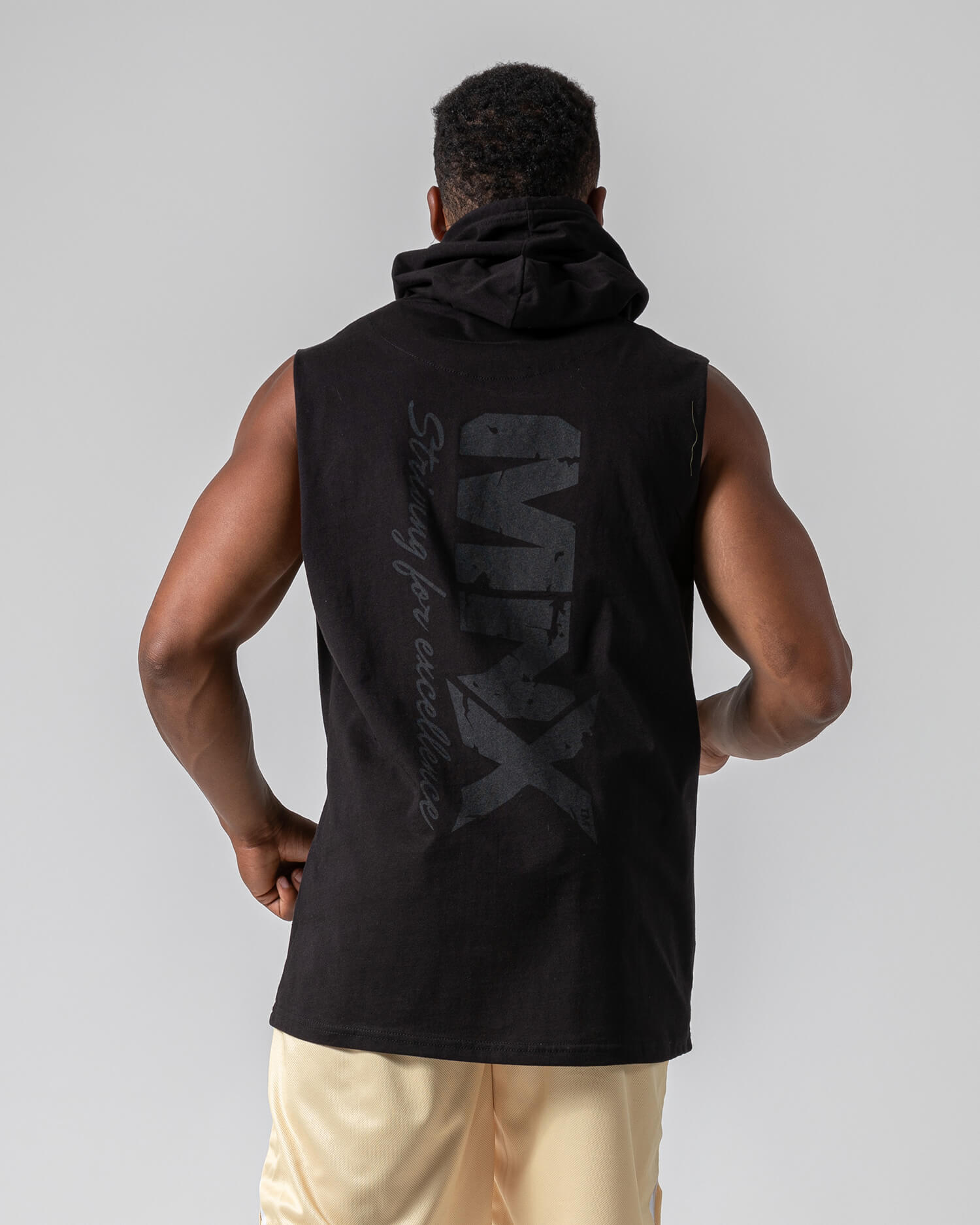 MNX Sleeveless hooded Top, black - Image 2