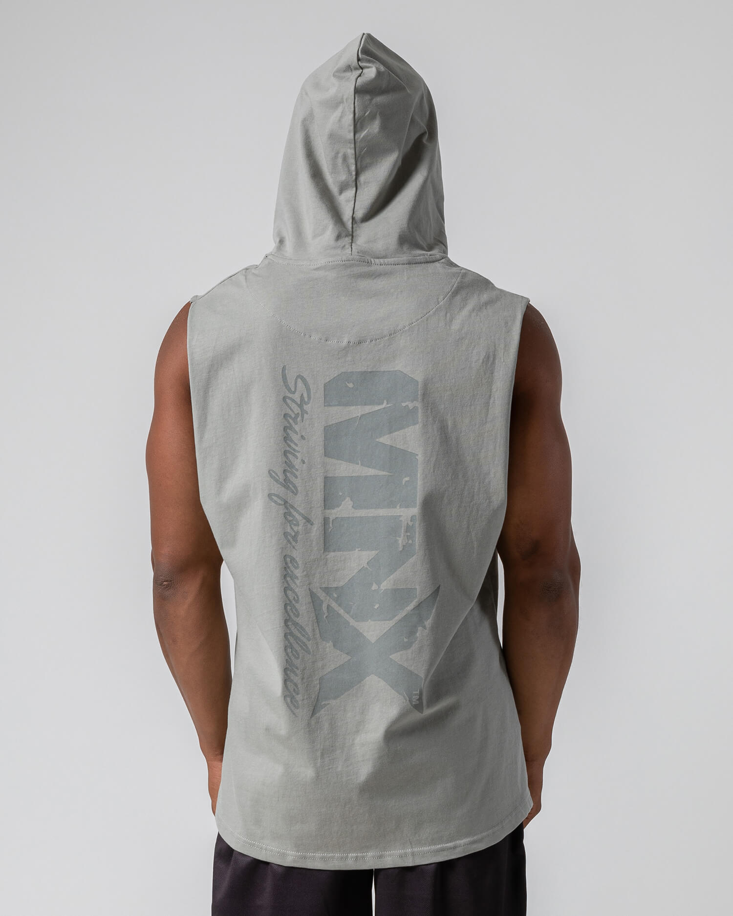 MNX Sleeveless hooded Top, grey - Image 2