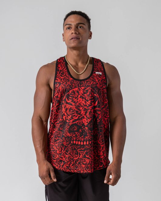 MNX Stringer tank top Skull souls, red