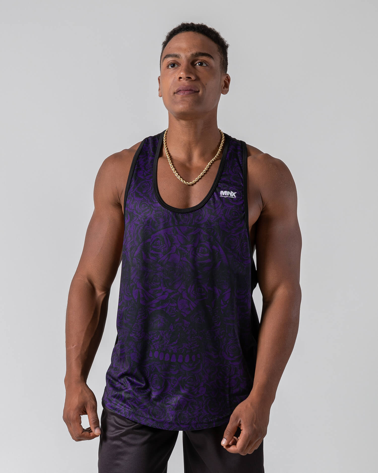 MNX Stringer tank top Skull souls, purple - Image 3