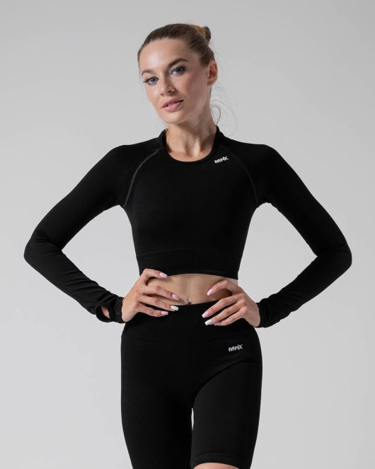 MNX Women's seamless top Glam, black