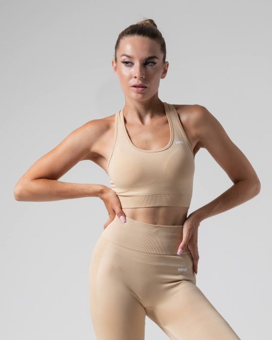 MNX nahtloser Sport-BH Glam, beige