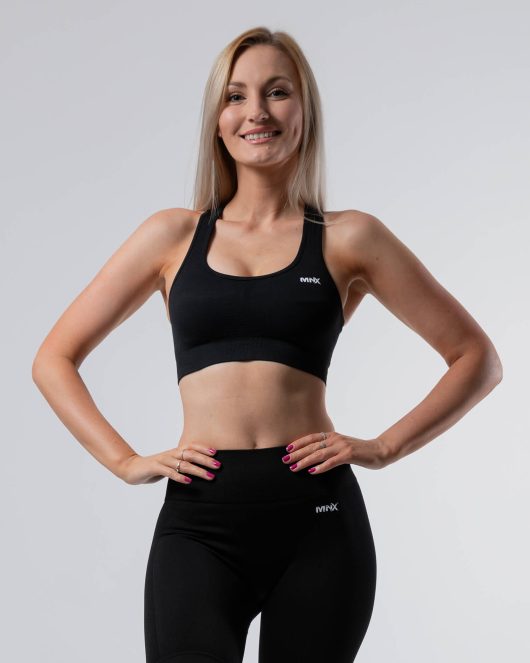 MNX nahtloser Sport-BH Glam, black