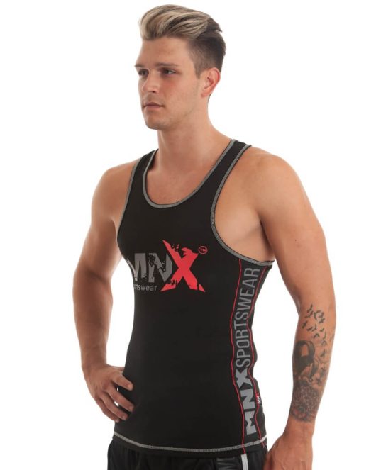 Ribbed Tank top Black 02