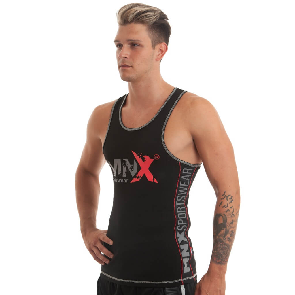 Ribbed Tank top Black 02