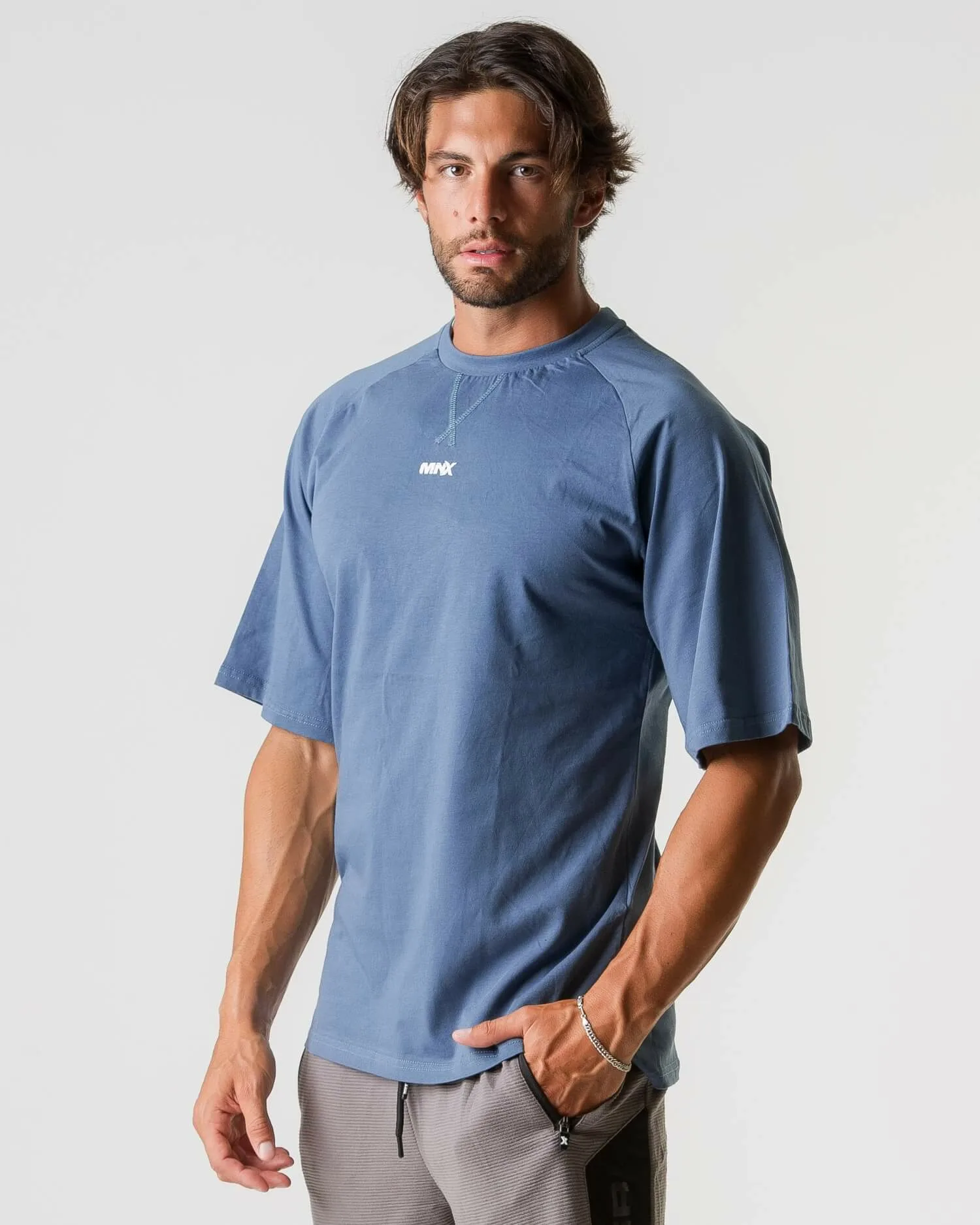 MNX Cotton T-shirt Dynamic, blue mirage - Image 3