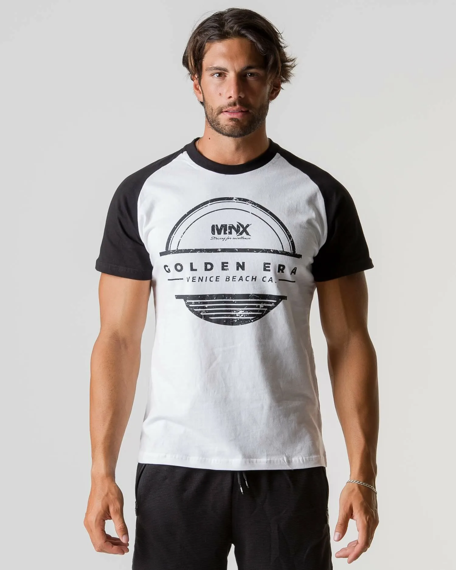 MNX classic T-shirt Golden Era 2.0, white&black